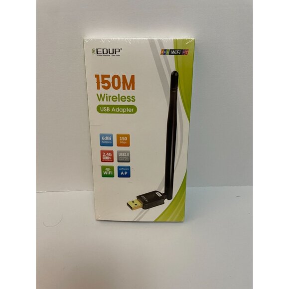 Edup 150Mbps Wireless USB Adapter 150M 802.11n 2.4GHz With Antenna - Picture 2 of 5